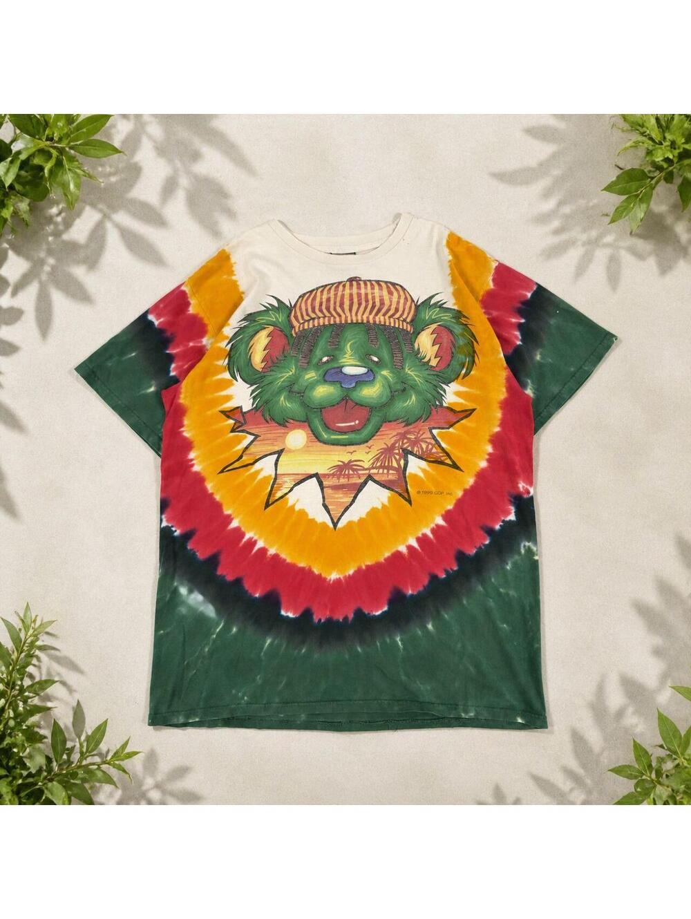 Vintage 1999 Liquid Blue Grateful Dead Rasta Bears Tee